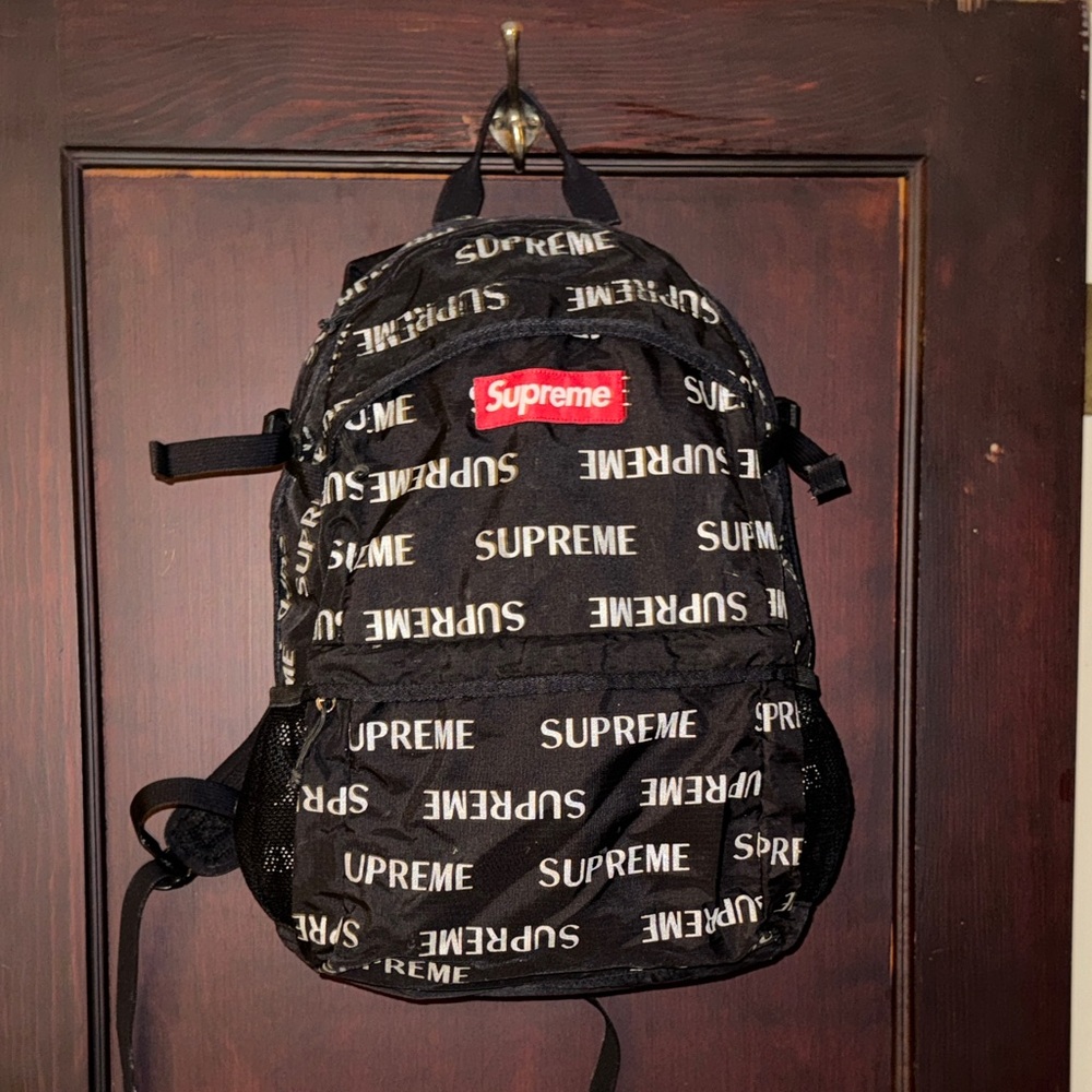 Supreme 3M reflective backpack Black FW16